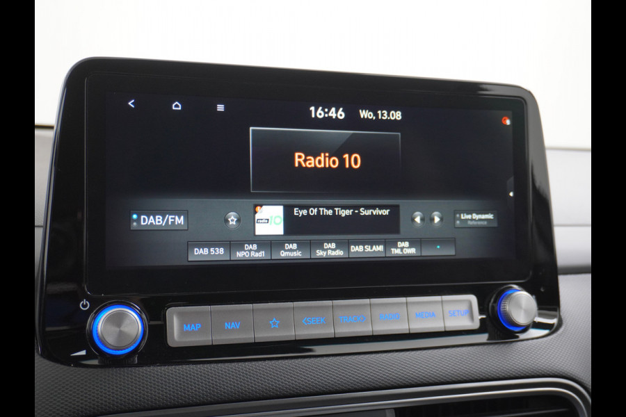 Hyundai Kona EV 64kWh Camera Apple Carplay/Android Auto Navi Adaptive Cruise Camera HUD Pdc-V+A 17"LM Lane Assist Blind Spot Monitor FCA Keyless Led Etms systeem Forward Collision-Avoidance Assist Highway assist sys Origineel NLse auto,  garantie op accu 06-07-2028/160.000km
