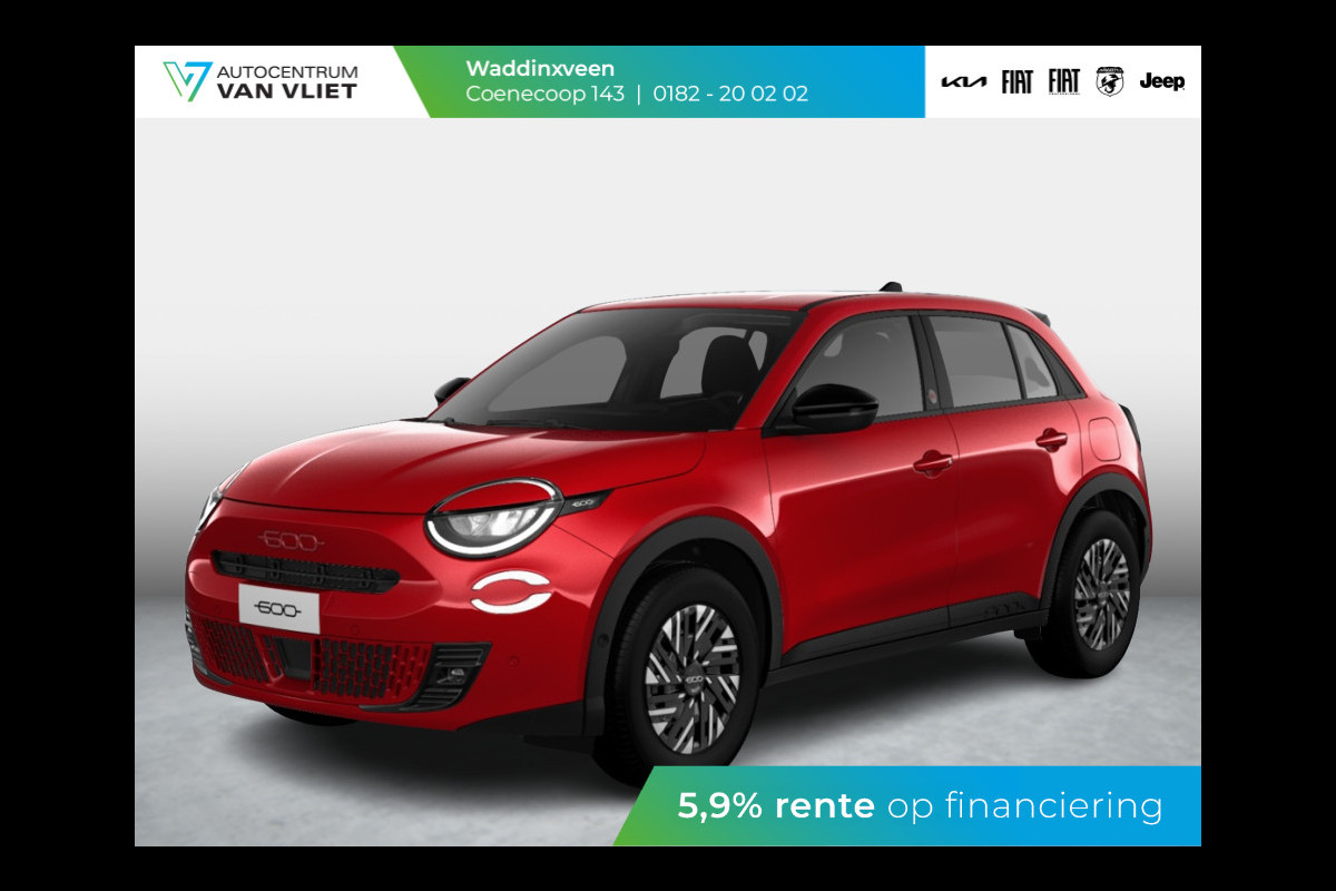 Fiat 600E RED 54 kWh | Clima | Cruise | LED | PDC | Apple Carplay |