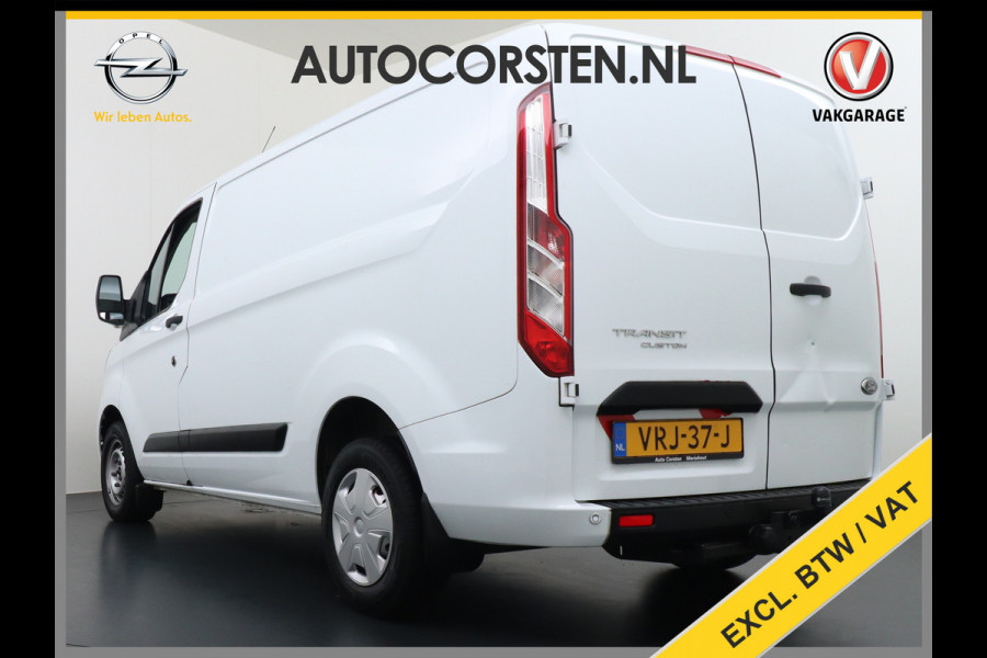 Ford Transit Custom 280 2.0TDCI 105PK L1H1 Airco Cruise Control Trekhaak PDC Bluetooth DAB 3-Persoons Trend Schuifdeur Betonplex Wandbetimmering Kastenbouw Euro 6 1e Eigenaar 2.500KG Trekgewicht