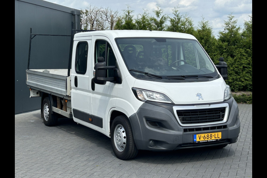 Peugeot Boxer 2.0 164 PK EURO 6 / PICK UP / OPEN LAADBAK / 49.917KM !! / 1e EIG. / 7-PERS DUBBELE CABINE / TREKHAAK / AIRCO / BLUETOOTH