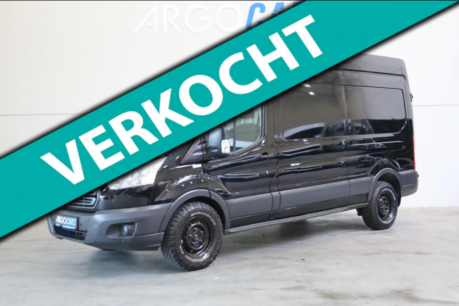 Ford Transit 350 2.0 TDCI L2/H2 Trend AWD 4X4 MARGE 170PK ZWART AIRCO TREKHAAK CRUISE 12/2018 LEASE V/A € 112,- pm INRUIL MOGELIJK
