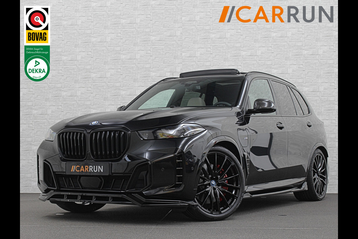 BMW X5 50e M-Sport Pro Performance | 360 View | Massage & Ventilatie | ACC | Individual Leder | Pano | Head-Up | 22'' | Stoelverwarming V+A | Laser-LED | 2x Memory | Keyless-Entry | Trekhaak | Comfortstoelen | Beker Koeling+Verwarming | Stuurverwarming | Zonwering | Carplay | Draadloos Laden |