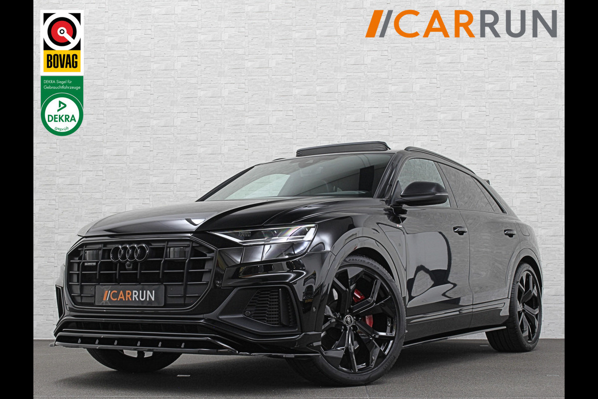 Audi Q8 55 TFSI e Competition S-Line | RS Leder | 360 Camera | ACC | Panorama | Luchtvering | Softclose | LED-Matrix | Trekhaak | Lane & Side Assist | Led Sfeerverlichting | Keyless-Entry | Black-Optic | Rijklaar incl. Bovag Garantie. Audi Q8 55 TFSI e Competition S-Line | RS Leder | 360 Camera | ACC | Panorama | Luchtvering | Softclose | LED-Matrix | Trekhaak | Lane & Side Assist | Led Sfeerverlichting | Keyless-Entry | Black-Optic | Rijklaar incl. Bovag Garantie.