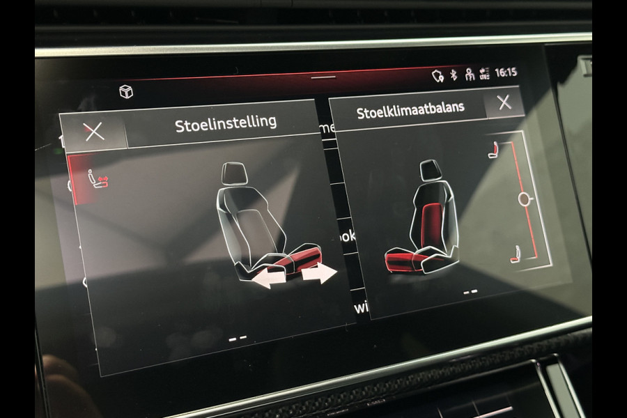 Audi Q8 55 TFSI e Competition S-Line | RS Leder | 360 Camera | ACC | Panorama | Luchtvering | Softclose | LED-Matrix | Trekhaak | Lane & Side Assist | Led Sfeerverlichting | Keyless-Entry | Black-Optic | Rijklaar incl. Bovag Garantie.