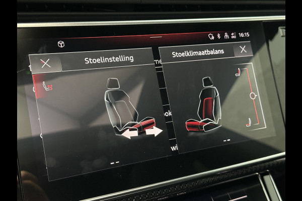 Audi Q8 55 TFSI e Competition S-Line | RS Leder | 360 Camera | ACC | Panorama | Luchtvering | Softclose | LED-Matrix | Trekhaak | Lane & Side Assist | Led Sfeerverlichting | Keyless-Entry | Black-Optic | Rijklaar incl. Bovag Garantie.