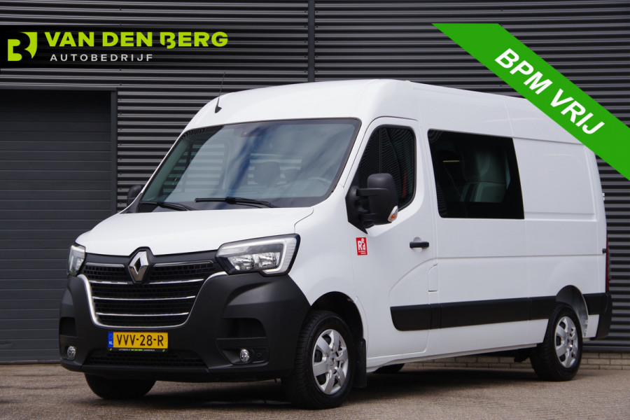 Renault Master T35 2.3 dCi 150PK L2H2 RED, DC-7P, 3.5T TREKHAAK, CAMERA, CRUISE, NAVI, AIRCO, PARKEERSENSOREN, NL AUTO, NAP, DUBBELE CABINE