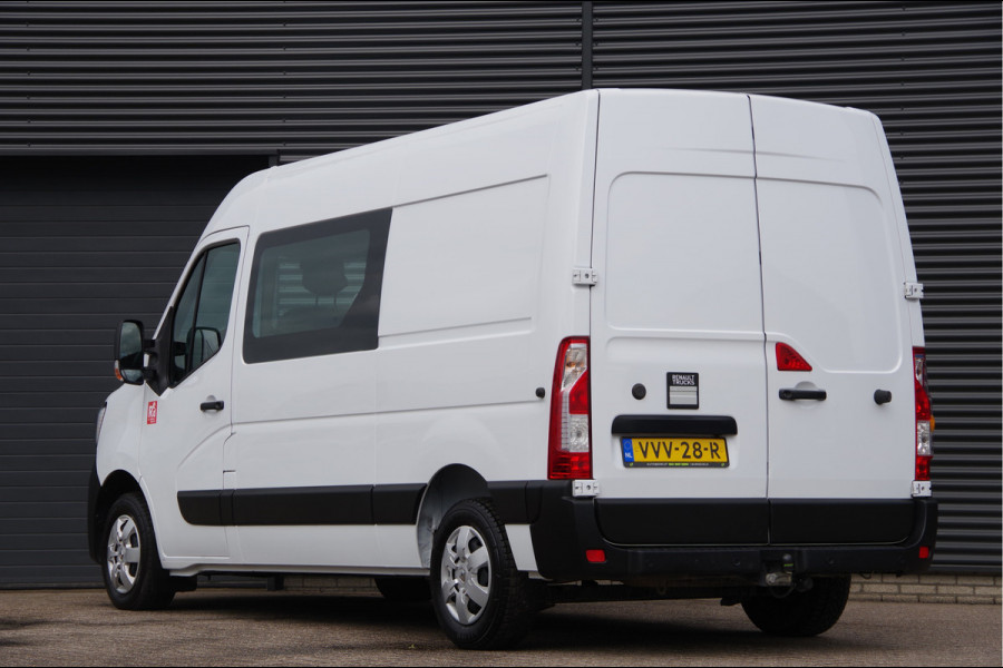 Renault Master T35 2.3 dCi 150PK L2H2 RED, DC-7P, 3.5T TREKHAAK, CAMERA, CRUISE, NAVI, AIRCO, PARKEERSENSOREN, NL AUTO, NAP, DUBBELE CABINE