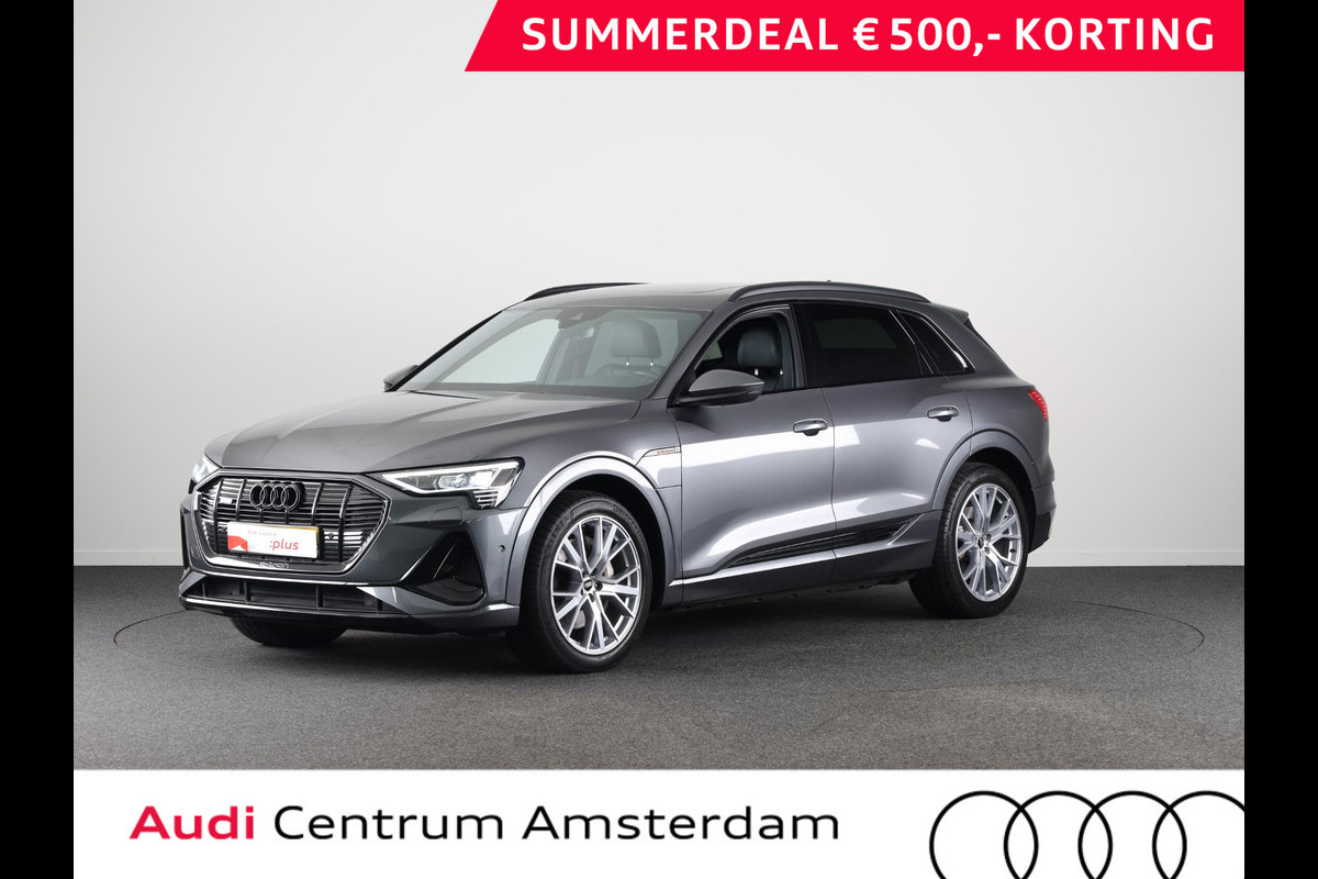 Audi e-tron 55 quattro S-line 95 kWh 408 pk | SoH 93% | Navigatie | Panorama dak | Parkeersensoren ( park assist ) | Achteruitrijcamera