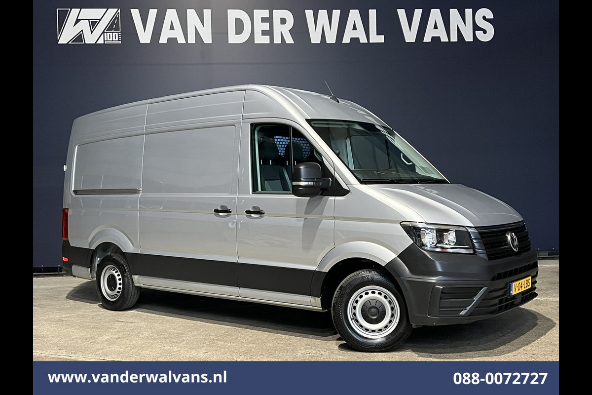 Volkswagen Crafter 2.0 TDI 141pk L3H3 L2H2 Euro6 Airco | Navigatie | Apple Carplay | Cruisecontrol Android Auto, Bijrijdersbank, 3000kg trekvermogen, zilver