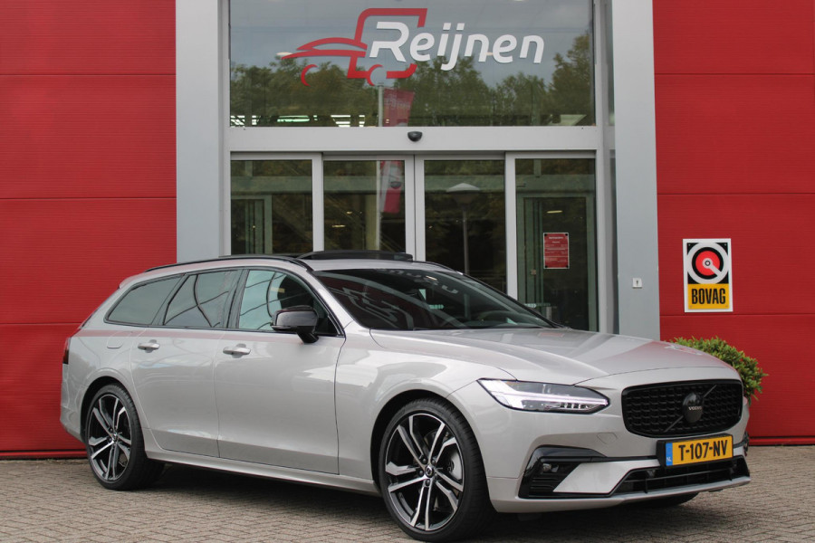 Volvo V90 B5 250PK ULTIMATE DARK MILD HYBRID | PANORAMISCH SCHUIF/KANTEL DAK | HARMAN KARDON PREMIUM AUDIO | FULL-LED ACTIVE HIGH BEAM KOPLAMPEN | LED MISTLAMPEN VOOR | POWER SEATS - BESTUURDERS- EN PASSAGIERSSTOEL ELEKTRISCHVERSTELBAAR MET GEHEUGEN, ELEKTRISCH VERSTELBARE  ZITVERLENGERS /LENDESTEUN VIERVOUDIG VERSTELBAAR | SPORTSTOELEN MET NAPPA LEER | STOEL/STUUR VERWARMING | ORREFORS KRISTALLEN POOKKNOP | ZWARTE HEMELBEKLEDING | EXTRA GETINT GLAS ACHTER | ACHTERUITRIJ CAMERA | UITKLAPBARE ZITVERHOGERS ACHTERBANK | 20" BLACK DIAMONT VELGEN | PARKEER VERWARMING MET TIMER "STAND