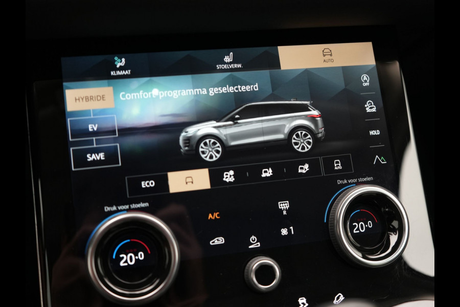 Land Rover Range Rover Evoque 1.5 P300e AWD Plug In Hybrid 309pk Dealer O.H PHEV | Panodak | Head Up | Adaptive Cruise | Camera | Lederen Sportstoelen Memory & Verwarmd | BLIS | Keyless | Navigatie | Virtual | DAB |