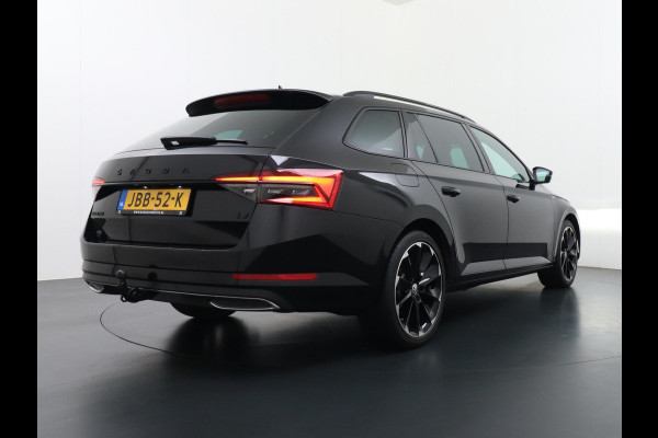 Škoda Superb Combi 1.4 TSI iV Sportline Business PHEV | PLUG-IN HYBRIDE | ADD CRUISE | STOEL/ STUURVERWARMING | ELEK. TREKHAAK | 360 CAMERA| ACHTERBANK VERWARMD| TREKHAAK | BOM VOL OPTIES | RIJKLAAR GELEVERD MET 12 MND BOVAG GARANTIE |