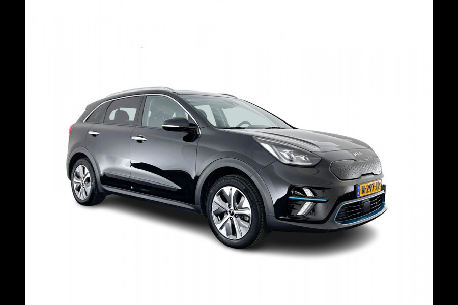 Kia e-Niro DynamicPlusLine 64 kWh { SOH-100% } (INCL-BTW) Aut.*PANO | LEATHER-FABRIC | FULL-LED | NAVI-FULLMAP | DAB+ | ADAPT.CRUISE | CAMERA | HEATED-COMFORTSEATS | KEYLESS | DIGI-COCKPIT | SHIFT-PADDLES | CARPLAY | LANE-ASSIST | 17"ALU*