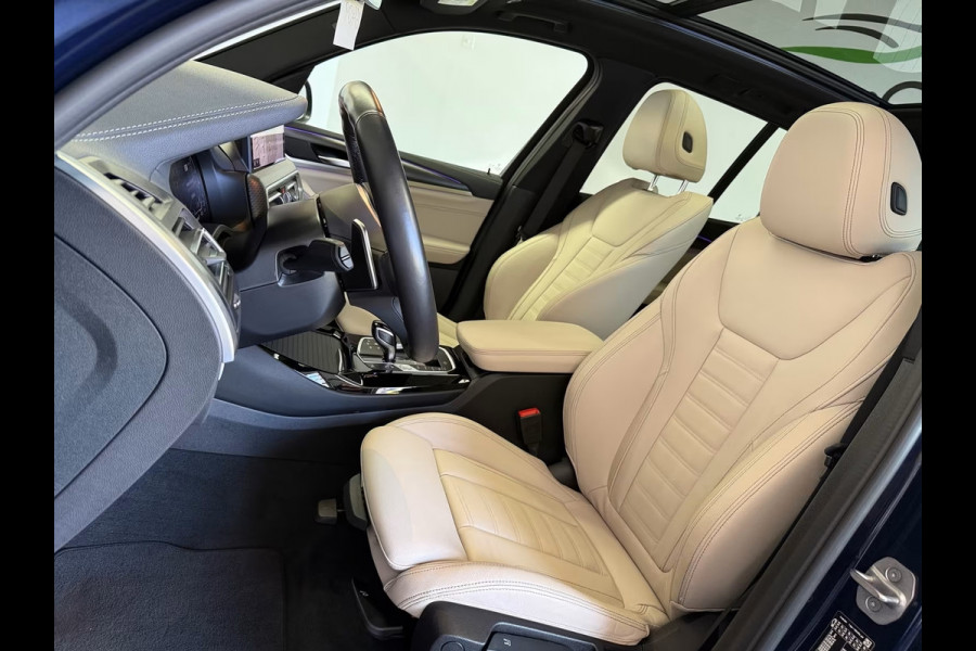 BMW X3 xDrive30e M-SPORT ** LASER, NAVI+, IVORY LEDER, PANORAMA, 20-inch LMV, TANSANIT INDIVIDUAL ** 1e EIG ** ** INFORMEER OOK NAAR ONZE AANTREKKELIJKE FINANCIAL-LEASE TARIEVEN **