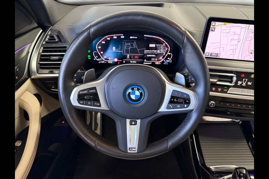 BMW X3 xDrive30e M-SPORT ** LASER, NAVI+, IVORY LEDER, PANORAMA, 20-inch LMV, TANSANIT INDIVIDUAL ** 1e EIG ** ** INFORMEER OOK NAAR ONZE AANTREKKELIJKE FINANCIAL-LEASE TARIEVEN **