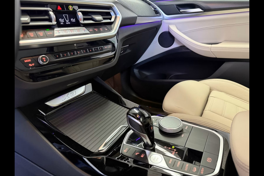 BMW X3 xDrive30e M-SPORT ** LASER, NAVI+, IVORY LEDER, PANORAMA, 20-inch LMV, TANSANIT INDIVIDUAL ** 1e EIG ** ** INFORMEER OOK NAAR ONZE AANTREKKELIJKE FINANCIAL-LEASE TARIEVEN **