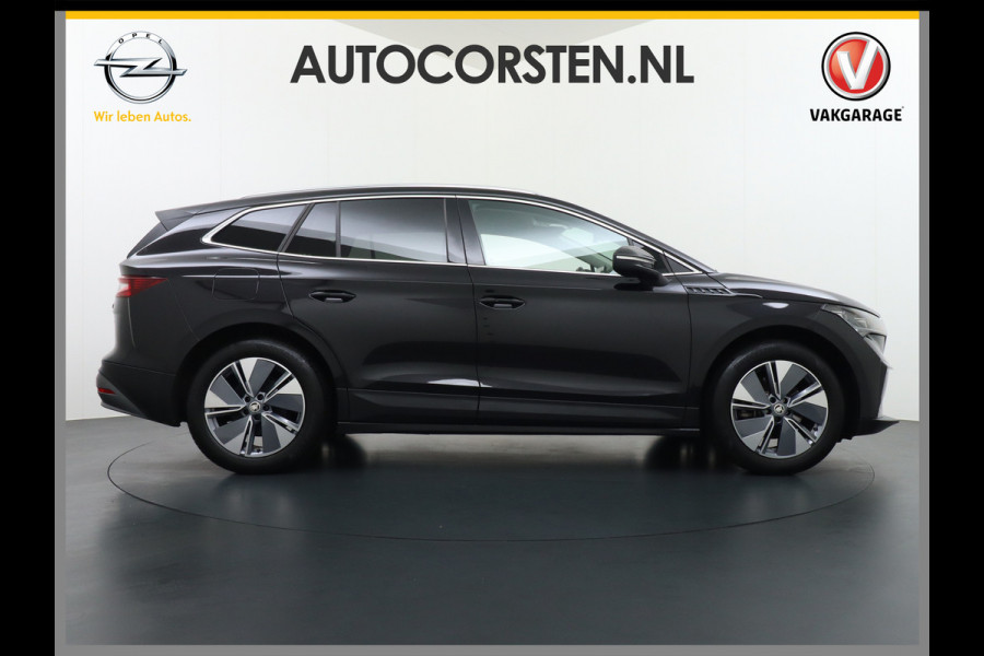 Škoda ENYAQ iV 60 180pk Trekhaak Apple Carplay Android Adap.Cruise Camera Navi Led-Matrix Lmv 19" PDC- 3-zone-Ecc Stoel+Bank-Verwarmd Keyless Stuurverwarming Voorruitverwarming Privacy Glas Rijstrooksensor met correctie 1e Eigenaar Nieuwprijs €48.865,- Trekgewicht 1.000kg Accu-Garantie tot 29-10-2029 /160dkm