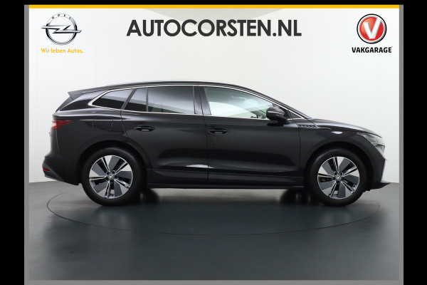 Škoda ENYAQ iV 60 180pk Trekhaak Apple Carplay Android Adap.Cruise Camera Navi Led-Matrix Lmv 19" PDC- 3-zone-Ecc Stoel+Bank-Verwarmd Keyless Stuurverwarming Voorruitverwarming Privacy Glas Rijstrooksensor met correctie 1e Eigenaar Nieuwprijs €48.865,- Trekgewicht 1.000kg Accu-Garantie tot 29-10-2029 /160dkm