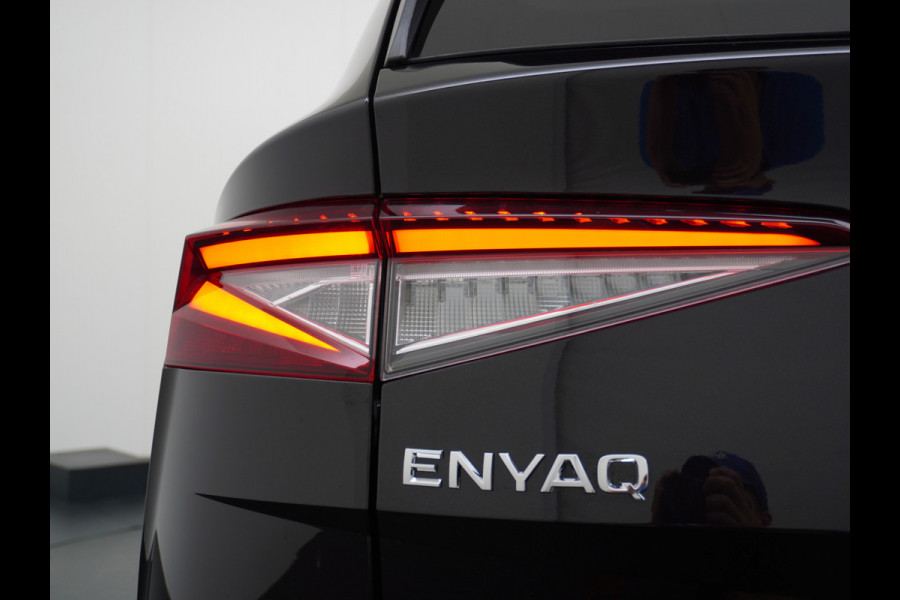 Škoda ENYAQ iV 60 180pk Trekhaak Apple Carplay Android Adap.Cruise Camera Navi Led-Matrix Lmv 19" PDC- 3-zone-Ecc Stoel+Bank-Verwarmd Keyless Stuurverwarming Voorruitverwarming Privacy Glas Rijstrooksensor met correctie 1e Eigenaar Nieuwprijs €48.865,- Trekgewicht 1.000kg Accu-Garantie tot 29-10-2029 /160dkm