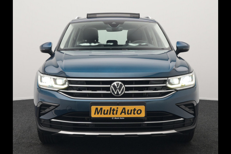 Volkswagen Tiguan 1.4 TSI eHybrid Elegance Plug in Hybrid 245pk Dealer O.H PHEV | Trekhaak Af Fabriek | Panodak | Adaptive Cruise | IQ Light | 360 Camera | Alcantara Sportstoelen Verwarmd | Keyless | Navigatie| Apple Carplay | Blis | Virtual | DAB |