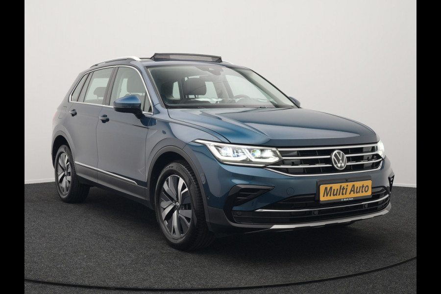 Volkswagen Tiguan 1.4 TSI eHybrid Elegance Plug in Hybrid 245pk Dealer O.H PHEV | Trekhaak Af Fabriek | Panodak | Adaptive Cruise | IQ Light | 360 Camera | Alcantara Sportstoelen Verwarmd | Keyless | Navigatie| Apple Carplay | Blis | Virtual | DAB |