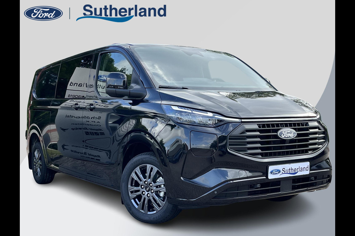 Ford Transit Custom 320 2.5 PHEV L2H1 Limited DC | 233pk | Dubbele Cabine | Dubbele zijschuifdeur | 12-weg verstel- en verwarmbare AGR Stoelen | Inklapbare trekhaak | 17 inch lichtmetalen velgen | Driver Assistance Pack Premium | Verwarmbaar stuurwiel | Bekleding zijwand en achterdeuren (volledig) | PRIJS EX. BTW INCL. BPM Ford Transit Custom 320 2.5 PHEV L2H1 Limited DC | 233pk | Dubbele Cabine | Dubbele zijschuifdeur | 12-weg verstel- en verwarmbare AGR Stoelen | Inklapbare trekhaak | 17 inch lichtmetalen velgen | Driver Assistance Pack Premium | Verwarmbaar stuurwiel | Bekleding zijwand en achterdeuren (volledig) | PRIJS EX. BTW INCL. BPM