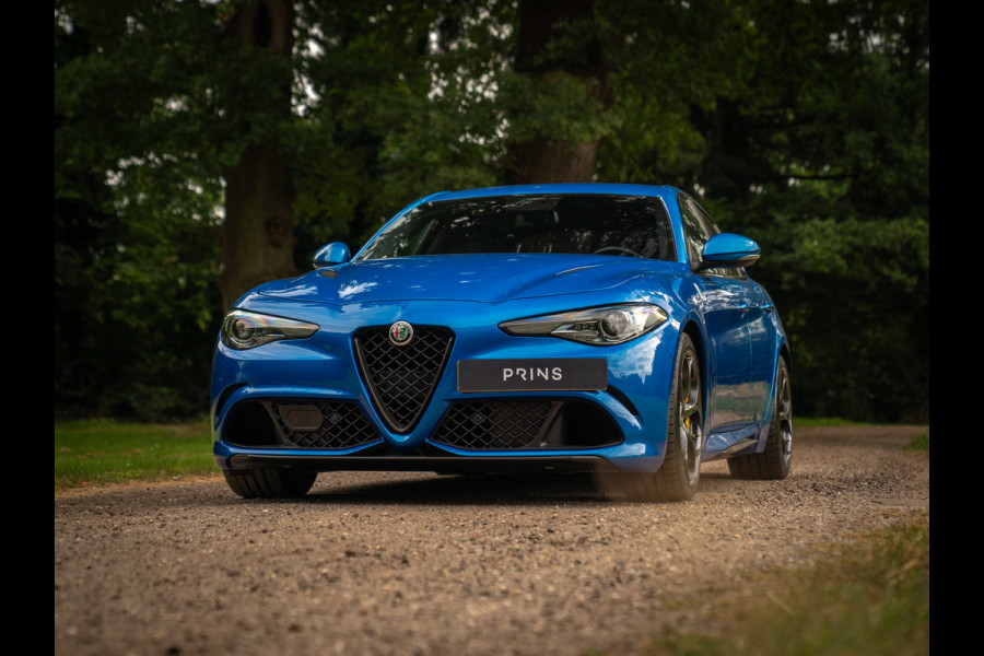 Alfa Romeo Giulia 2.9 V6 Quadrifoglio | Adapt. cruise | Blu Misano | Prins onderhouden