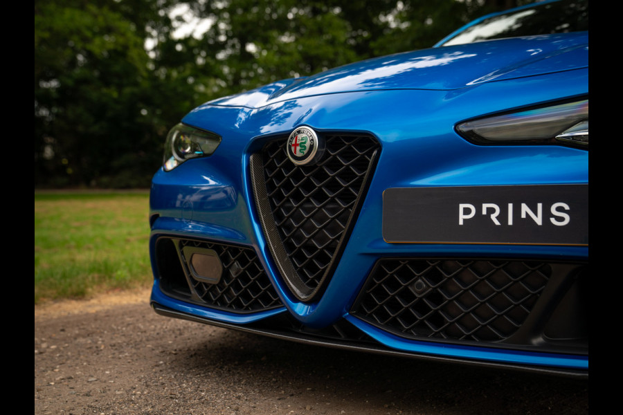 Alfa Romeo Giulia 2.9 V6 Quadrifoglio | Adapt. cruise | Blu Misano | Prins onderhouden