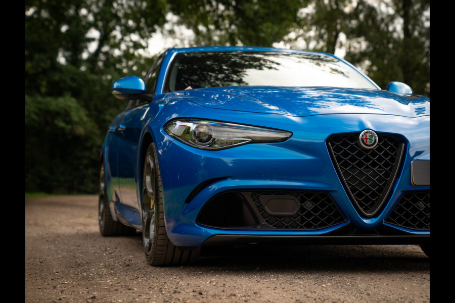 Alfa Romeo Giulia 2.9 V6 Quadrifoglio | Adapt. cruise | Blu Misano | Prins onderhouden