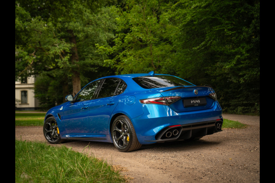 Alfa Romeo Giulia 2.9 V6 Quadrifoglio | Adapt. cruise | Blu Misano | Prins onderhouden