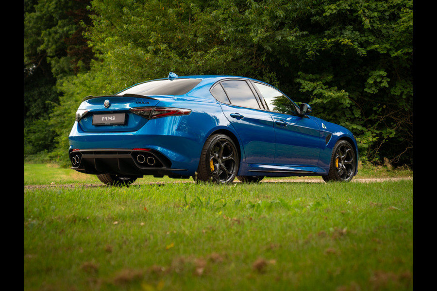 Alfa Romeo Giulia 2.9 V6 Quadrifoglio | Adapt. cruise | Blu Misano | Prins onderhouden
