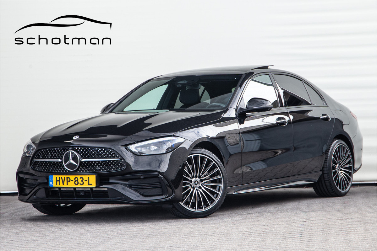 Mercedes-Benz C-Klasse 300 e AMG Premium, Pano, Head-Up, Memory, Nightpakket 2022 Mercedes-Benz C-Klasse 300 e AMG Premium, Pano, Head-Up, Memory, Nightpakket 2022