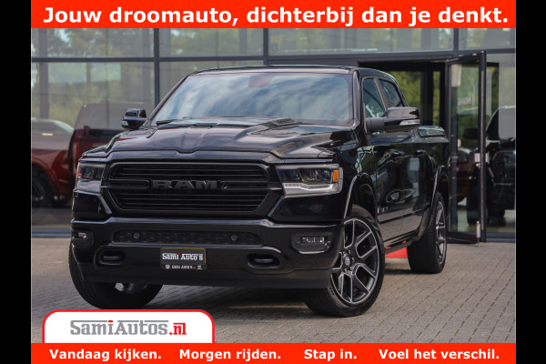Dodge Ram 1500 LARAMIE | 5.7 V8 | 46.000KM! | PANORAMA | NIGHT EDITION | CRUISE | 200L LPG | HARMAN/KARDON | CAMERA | STOEL VENTILATIE/VERWAMING | CREWCAB | 4X4 | AUTO TREEPLANK | 3500KG |