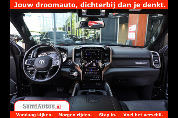 Dodge Ram 1500 LARAMIE | 5.7 V8 | 46.000KM! | PANORAMA | NIGHT EDITION | CRUISE | 200L LPG | HARMAN/KARDON | CAMERA | STOEL VENTILATIE/VERWAMING | CREWCAB | 4X4 | AUTO TREEPLANK | 3500KG |