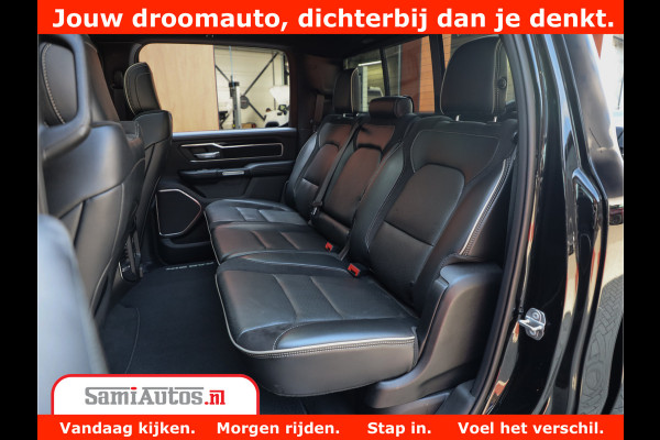 Dodge Ram 1500 LARAMIE | 5.7 V8 | 46.000KM! | PANORAMA | NIGHT EDITION | CRUISE | 200L LPG | HARMAN/KARDON | CAMERA | STOEL VENTILATIE/VERWAMING | CREWCAB | 4X4 | AUTO TREEPLANK | 3500KG |