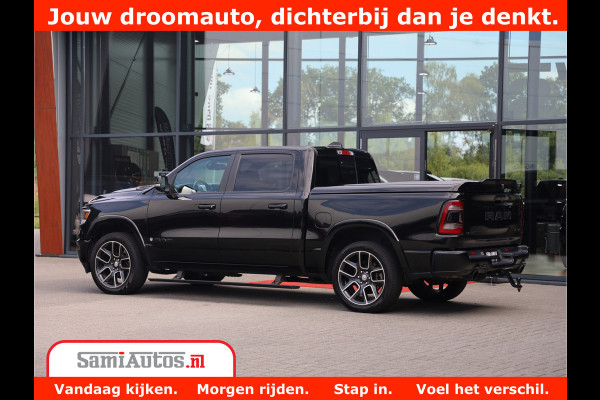 Dodge Ram 1500 LARAMIE | 5.7 V8 | 46.000KM! | PANORAMA | NIGHT EDITION | CRUISE | 200L LPG | HARMAN/KARDON | CAMERA | STOEL VENTILATIE/VERWAMING | CREWCAB | 4X4 | AUTO TREEPLANK | 3500KG |
