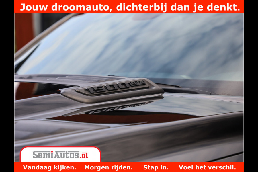 Dodge Ram 1500 LARAMIE | 5.7 V8 | 46.000KM! | PANORAMA | NIGHT EDITION | CRUISE | 200L LPG | HARMAN/KARDON | CAMERA | STOEL VENTILATIE/VERWAMING | CREWCAB | 4X4 | AUTO TREEPLANK | 3500KG |