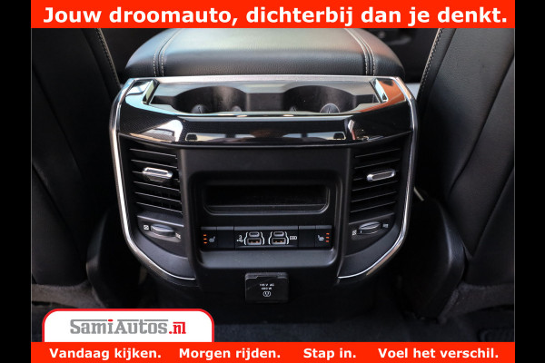 Dodge Ram 1500 LARAMIE | 5.7 V8 | 46.000KM! | PANORAMA | NIGHT EDITION | CRUISE | 200L LPG | HARMAN/KARDON | CAMERA | STOEL VENTILATIE/VERWAMING | CREWCAB | 4X4 | AUTO TREEPLANK | 3500KG |