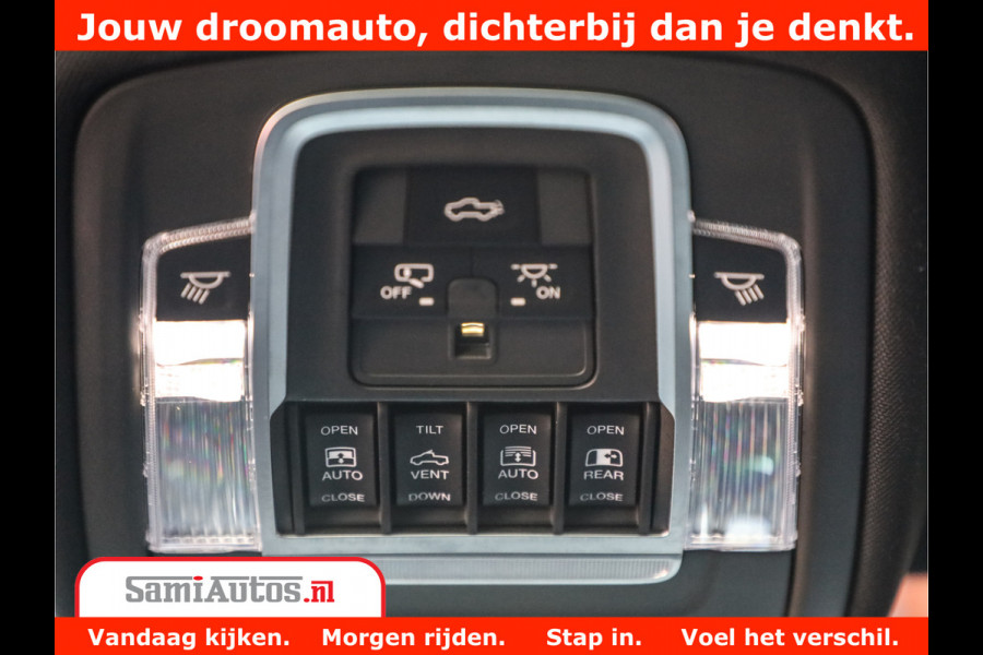 Dodge Ram 1500 LARAMIE | 5.7 V8 | 46.000KM! | PANORAMA | NIGHT EDITION | CRUISE | 200L LPG | HARMAN/KARDON | CAMERA | STOEL VENTILATIE/VERWAMING | CREWCAB | 4X4 | AUTO TREEPLANK | 3500KG |