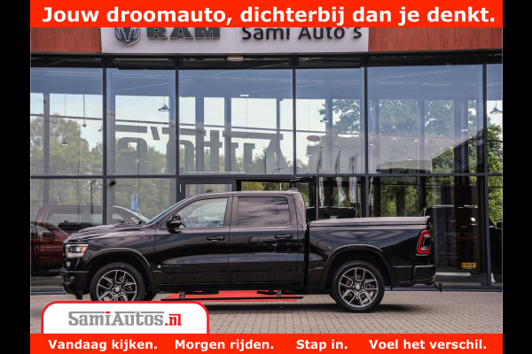 Dodge Ram 1500 LARAMIE | 5.7 V8 | 46.000KM! | PANORAMA | NIGHT EDITION | CRUISE | 200L LPG | HARMAN/KARDON | CAMERA | STOEL VENTILATIE/VERWAMING | CREWCAB | 4X4 | AUTO TREEPLANK | 3500KG |