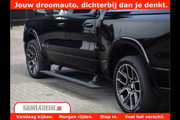 Dodge Ram 1500 LARAMIE | 5.7 V8 | 46.000KM! | PANORAMA | NIGHT EDITION | CRUISE | 200L LPG | HARMAN/KARDON | CAMERA | STOEL VENTILATIE/VERWAMING | CREWCAB | 4X4 | AUTO TREEPLANK | 3500KG |