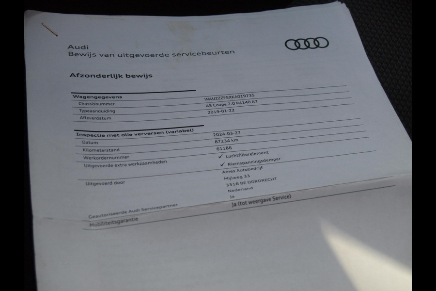 Audi A5 Coupé 40 TFSI Sport S-Line Edition | 2 x S-Line | 19 Inch | Camera | Cruise Control | 190Pk | NL-Auto |