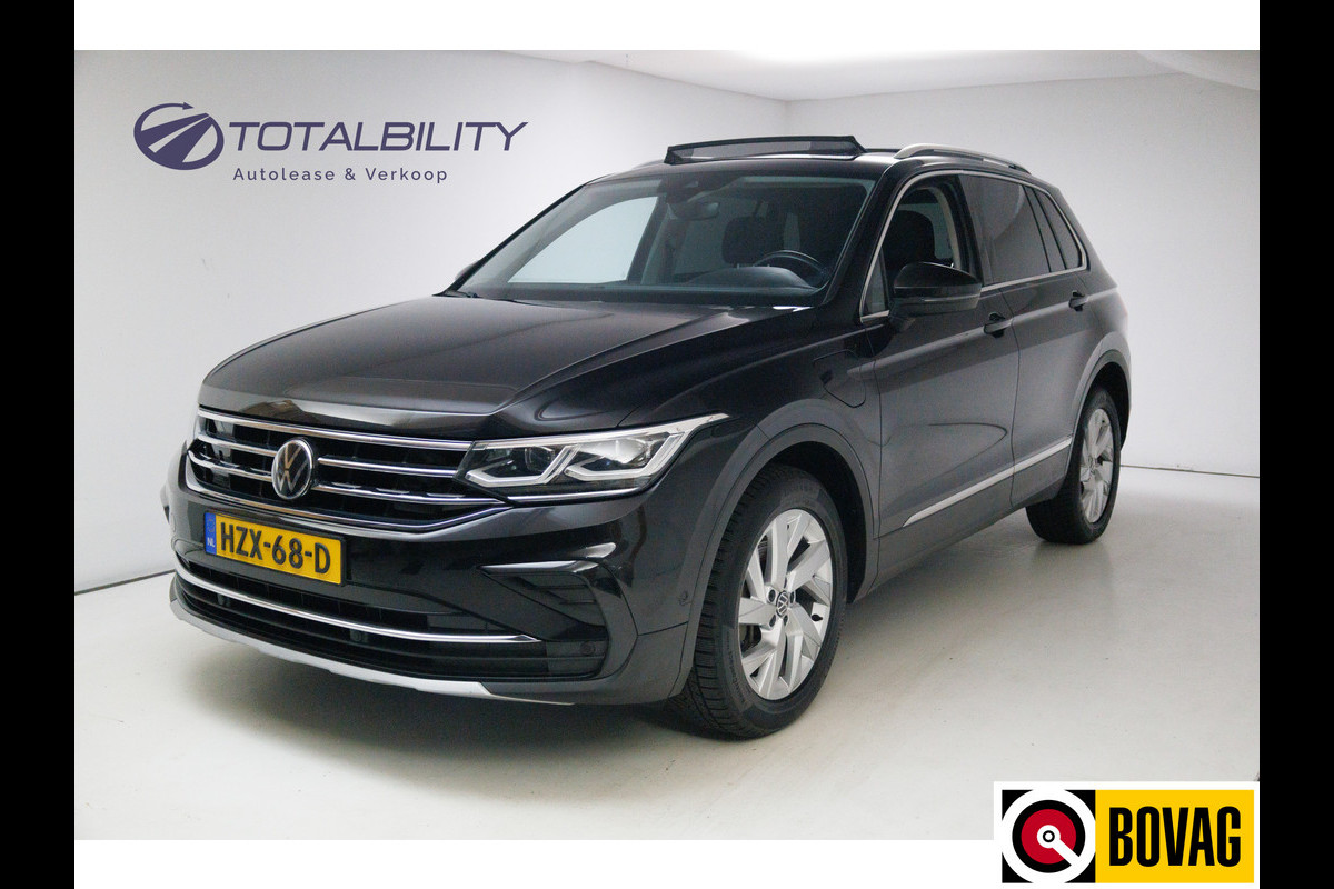 Volkswagen Tiguan 1.4 TSI eHybrid 245 PK Elegance Business+ | Panoramadak | Wegklapbare trekhaak | Head-up display Digi dash, Navigatie, Stoel- stuurverwarming, Electrische klep, Achteruitrijcamera, Travel assist, DCC
