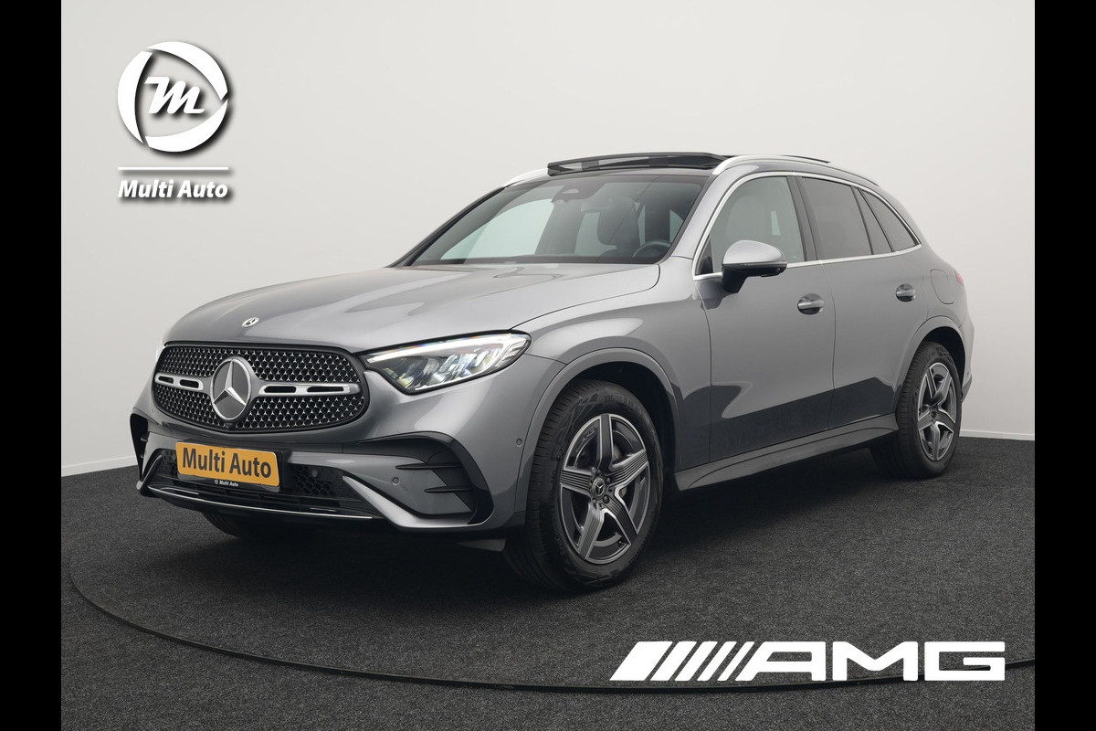 Mercedes-Benz GLC 300e 4MATIC AMG Line Plug In Hybrid 313pk PHEV | Luchtvering | Trekhaak af Fabriek | Panodak | 4 Wielbesturing | 360 Camera |  Lederen Sportstoelen Massage & Ventilatie | Adaptive Cruise