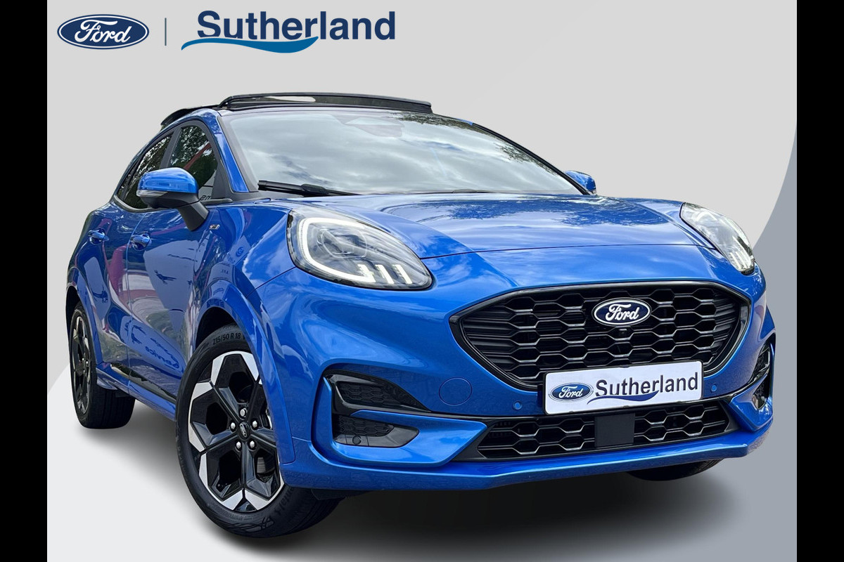 Ford Puma 1.0 EcoBoost Hybrid ST-Line X 155pk Automaat | Panoramadak | Afneembare trekhaak | Winter Pack | Adaptive cruise control | 360 graden camera | Bang&Olufsen | Elektrsiche achterklep | Matrix LED | TREKHAKEN Ford Puma 1.0 EcoBoost Hybrid ST-Line X 155pk Automaat | Panoramadak | Afneembare trekhaak | Winter Pack | Adaptive cruise control | 360 graden camera | Bang&Olufsen | Elektrsiche achterklep | Matrix LED | TREKHAKEN
