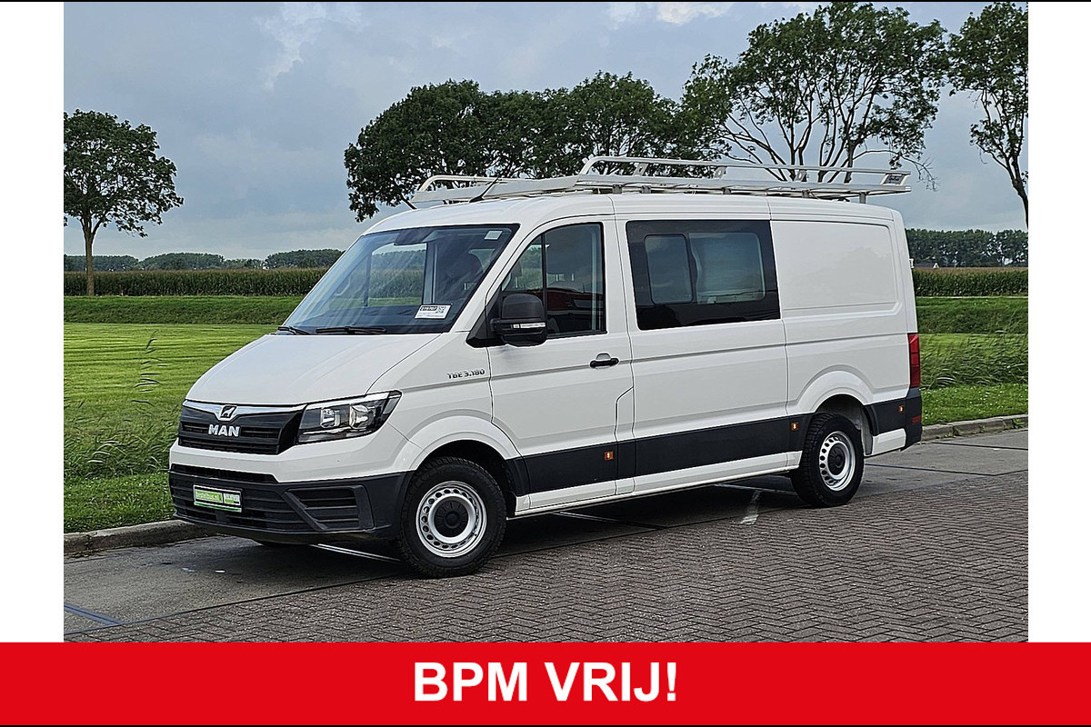 MAN TGE 3.180 2.0 TDI L3H2 DC 6zits 177pk Imperiaal Camera Trekhaak Euro6 MAN TGE 3.180 2.0 TDI L3H2 DC 6zits 177pk Imperiaal Camera Trekhaak Euro6