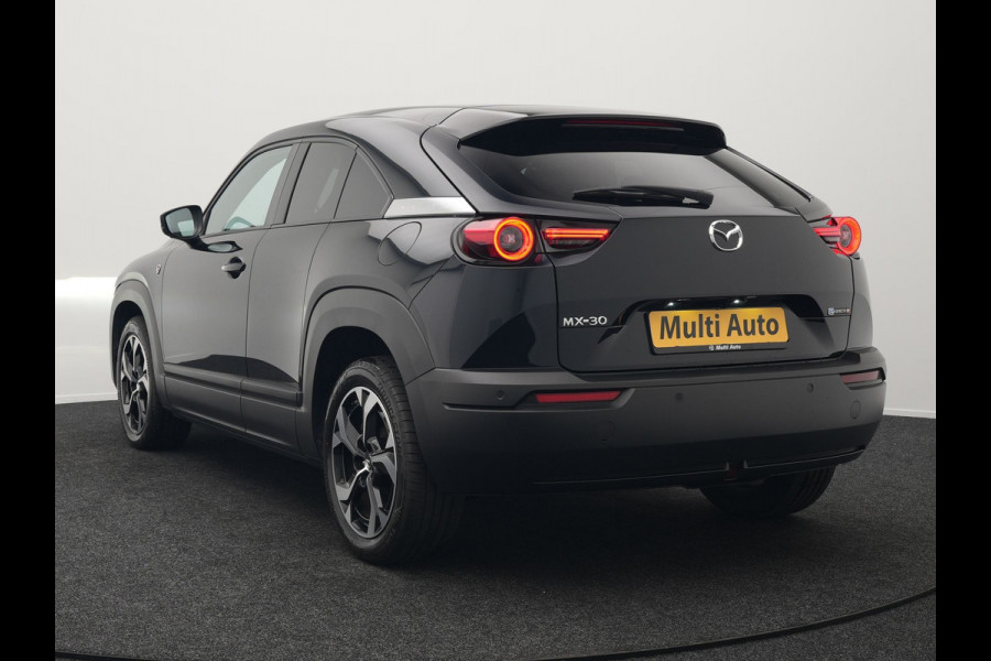 Mazda MX-30 e-SkyActiv R-EV 170 Makoto Plug In Hybrid PHEV | Schuifdak | Adaptive Cruise | 360 Camera | Head Up | BOSE Sound | Keyless | Apple Carplay | Sportstoelen Verwarmd | 18 " L.M |