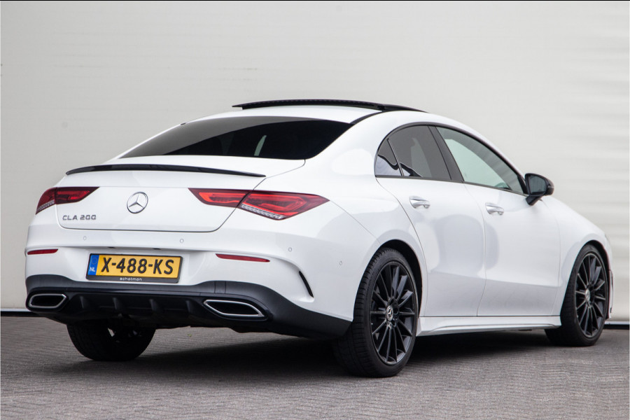 Mercedes-Benz CLA-Klasse 200 AMG Nightpakket, Pano, Widescreen, Sfeerverlichting, Camera, 2019 BTW