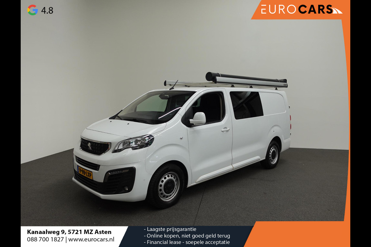 Peugeot Expert Long Dubbele Cabine Asphalt L3 2.0 HDi 120pk Aut. Airco Navi Carplay Cruise Control Trekhaak Imperiaal Lang Luxe Dubbele Cabine