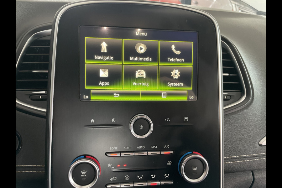 Renault Scénic 1.2 TCe Intens Airco - Cruise control - Parkeersensoren voor en achter - Navigatiesysteem - Lederen/stof bekleding - Mistlampen voor - Stuur multifunctioneel